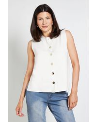 Wallis - Button Detail Knitted Vest Top - Lyst
