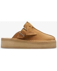 Clarks - Trekwedge Mule Mid Tan Sde Shoes - Lyst
