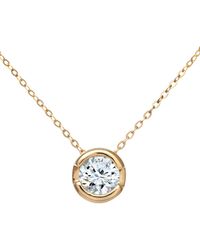 DIAMANT L'ÉTERNEL - 9kt Geelgouden Rub-set Derde Karaat Diamanten Hanger En 18 Inch Ketting - Lyst