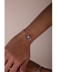 SVNX - Double Ring Diamante Bracelet - Lyst