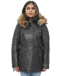 Infinity Leather - Quilted Parka Jacket-Curitiba - Lyst