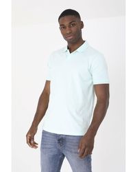 Brave Soul - 'Dominican' Short Sleeve Jacquard Trim Polo Shirt Cotton - Lyst