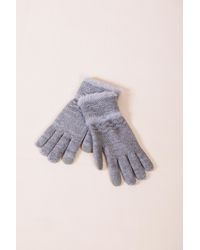 SVNX - Knitted Gloves With Plush Detail - Lyst