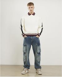 River Island - Cargo Jeans Loose Fit Cotton - Lyst