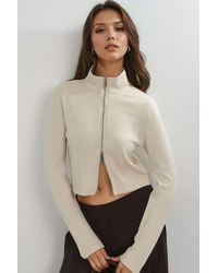 Busem - Taillierte Strickjacke Mit Reißverschluss - Lyst