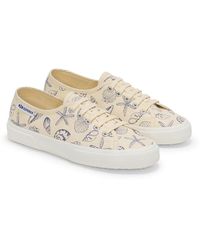 Superga - 3750 Seashells Print Cotton Trainers - Lyst