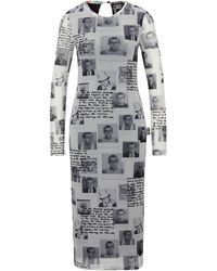BOSS - Keith Haring Crew Neck Long Sleeve Midi Bodycon Dress - Lyst