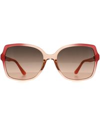 Guess - Gu00100 74b Kristal Roze Grijs Blauwe Zonnebril - Lyst
