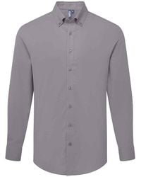 PREMIER - Supreme Oxford Long-Sleeved Formal Shirt (Steel) - Lyst