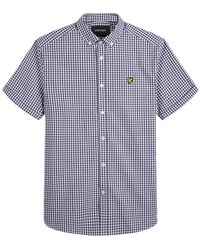 Lyle & Scott - Short Sleeve Gringham Shirt Cotton - Lyst