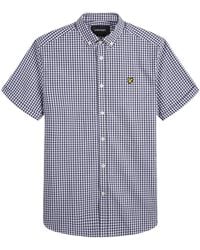 Lyle & Scott - Short Sleeve Gringham Shirt Cotton - Lyst