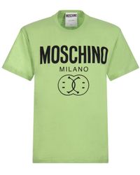 Moschino - Milano Double Smiley Logo T-Shirt Cotton - Lyst