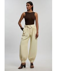 Karen Millen - Utility Detail Cuffed Woven Trouser With Belt - Lyst