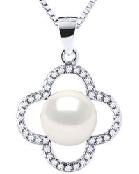 Diadema - Clover Necklace Freshwater Pearl 9-10 Mm 925 - Lyst
