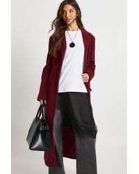 Boohoo - Faux Suede Cinched Maxi Coat - Lyst