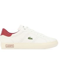 Lacoste - Powercourt 2.0 Sneakers Voor , Wit-rood - Lyst