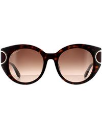Ferragamo - Cat Eye Tortoise Gradient 90041091 - Lyst