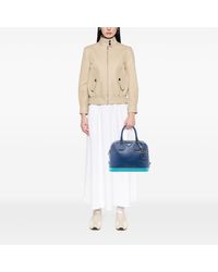 Prada - Pre-Owned Bicolor Saffiano Lux Promenade Dome Handbag - Lyst
