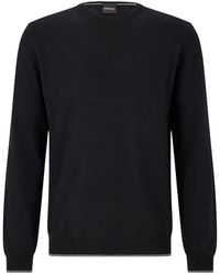 BOSS - Crew Neck Long Sleeve Regular Fit Sweater - Lyst