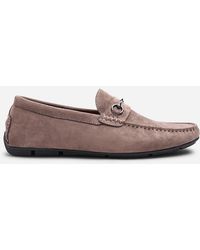 Where's That From - Hudson Suede Slip On Buckle Loafer - Lyst