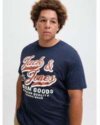 Jack & Jones - Graphic T Shirt Oneck Plus Size Tee - Lyst