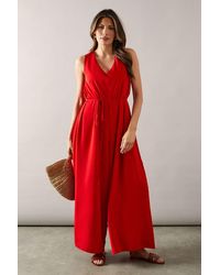 Wallis - Ultra Trapeze Wide Leg Jumpsuit - Lyst