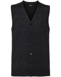Russell - Collection V-Neck Sleeveless Knitted Cardigan ( Marl) - Lyst