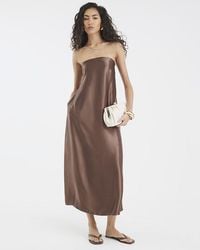 River Island - Maxi Dress Bandeau Sleeveless Viscose - Lyst