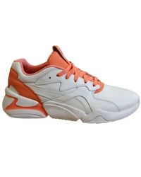 PUMA - Nova X Pantone 2 Living Coral Leather Lace Up Trainers 371211 01 - Lyst