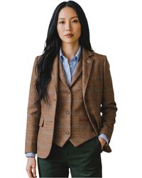 TruClothing - 2 Piece Check Formal Tweed Blazer & Waistcoat Set - Lyst