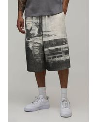 BoohooMAN - Moto Jersey Bermuda Jort - Lyst
