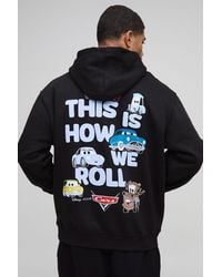 BoohooMAN - Oversized Disney Pixar Cars License Printed Hoodie - Lyst