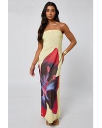 Urban Bliss - Bandeau Maxi Dress With Floral Print - Lyst