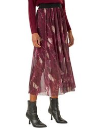 Roman - Abstract Print Mesh Overlay Skirt - Lyst