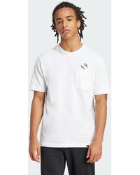adidas - Lounge Slides Graphic Pocket Tee - Lyst