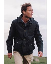 Mountain Warehouse - 'Darlington' Hooded Jacket With Detachable Hood Waxed Cotton Windproof Coat - Lyst