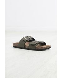 Brave Soul - 'Anthony' Faux Leather Buckle Strap Cork Sandals - Lyst