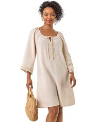 Roman - Petite Lace Trim Dress - Lyst