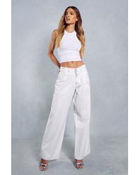 MissPap - Metallic Straight Leg Jean - Lyst