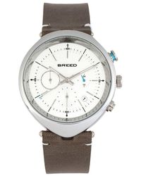 Breed - Tempest Chronograph Leather-Band Watch W/Date - Lyst