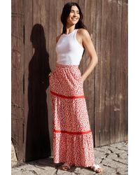 Threadbare - Tiered Jersey Maxi Skirt - Lyst