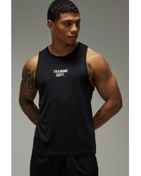 BoohooMAN - Training Dept Regular Fit Vest - Lyst