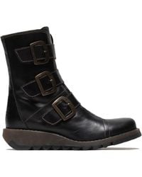 Fly London - Scop110 Chelsea Leather Ankle Zip Biker Boots - Lyst