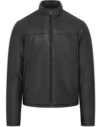 Infinity Leather - Reversible Bomber Jacket - Lyst