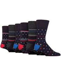 Gentle Grip - 6 Pack Non Elastic Loose Top Bamboo Socks - Lyst