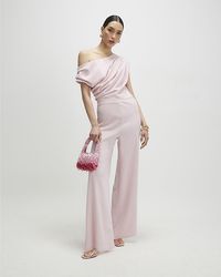 River Island - Jumpsuit Asymmetric Neck Drape Sleeveless - Lyst