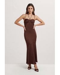 MissPap - Premium Tie Neck Detail Maxi Dress - Lyst
