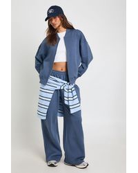 Boohoo - Bomber Jacket Wide Leg Jogger Tracksuit - Lyst