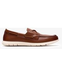 Clarks - Flexway 2Eye Dark Tan Lea Shoes - Lyst