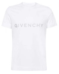 Givenchy - Reflecterend Slim-fit T-shirt In Wit - Lyst